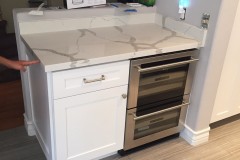 White Shaker Maple Cabinet with Wine Rack