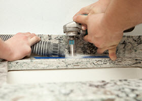 Kitchen Countertop Cut for Faucet