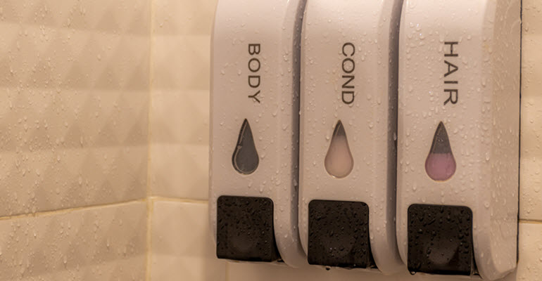 Wall-mounted Manual Liquid Soap Dispensers & Shampoo Holder