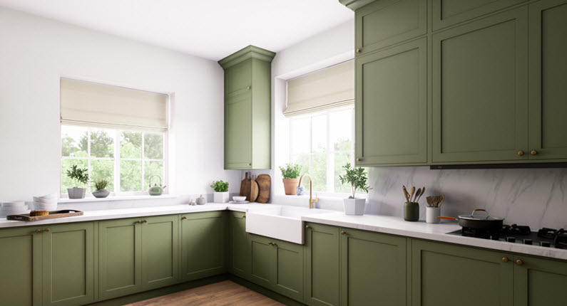 Matte Finishes Kitchen Cabinet