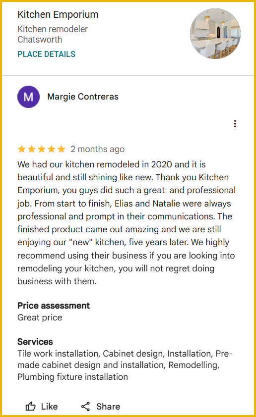 Review of Kitchen Emporium By Margie Contreras
